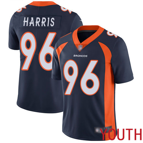 Youth Denver Broncos #96 Shelby Harris Navy Blue Alternate Vapor Untouchable Limited Player Football NFL Jersey